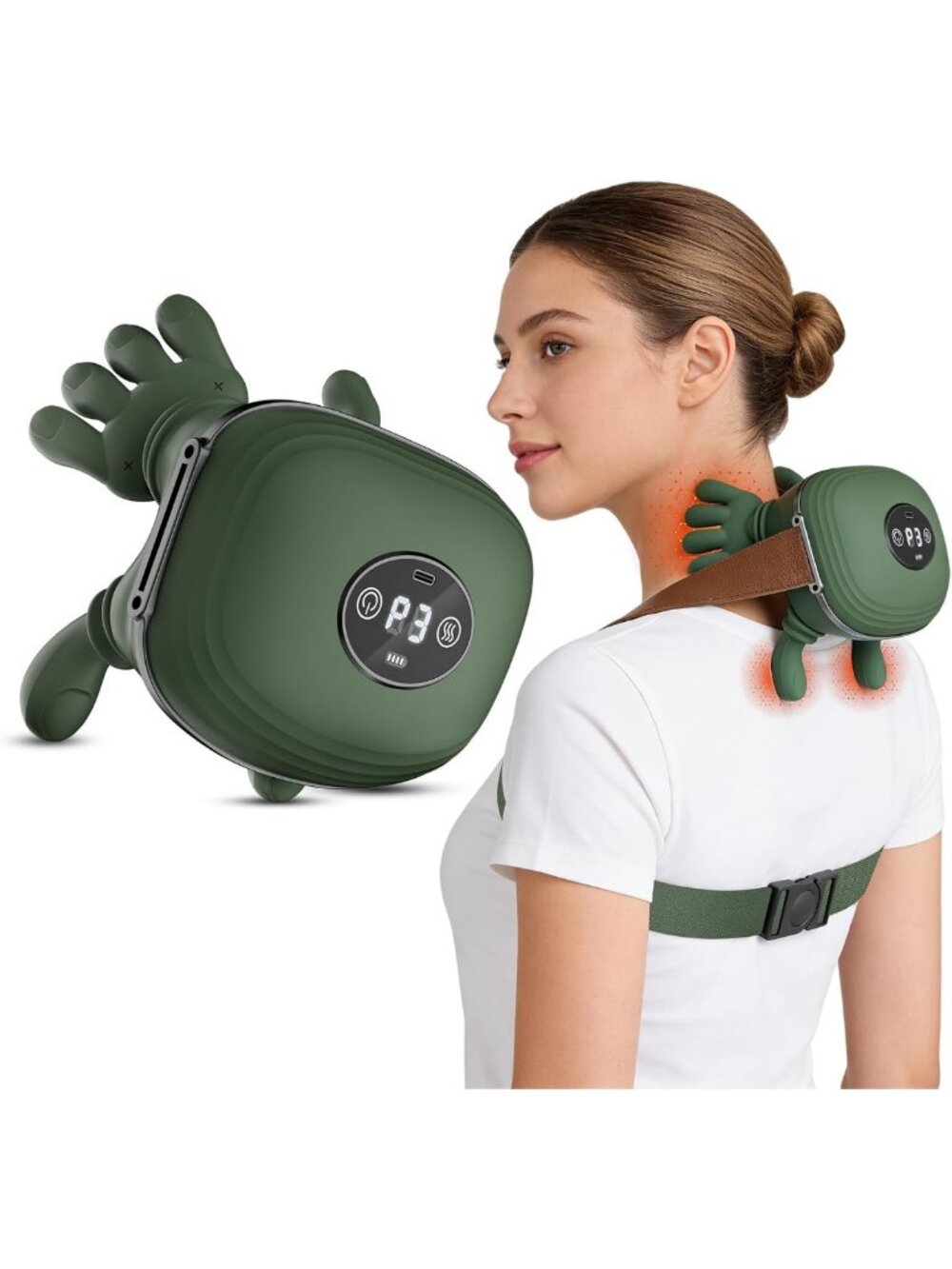 Cordless 4D Neck and Shoulder Massager with Heat, Deep Tissue Pain Relief, Ideal